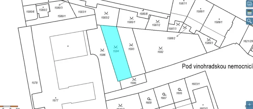 Dražba pozemku, Praha, 393 m2