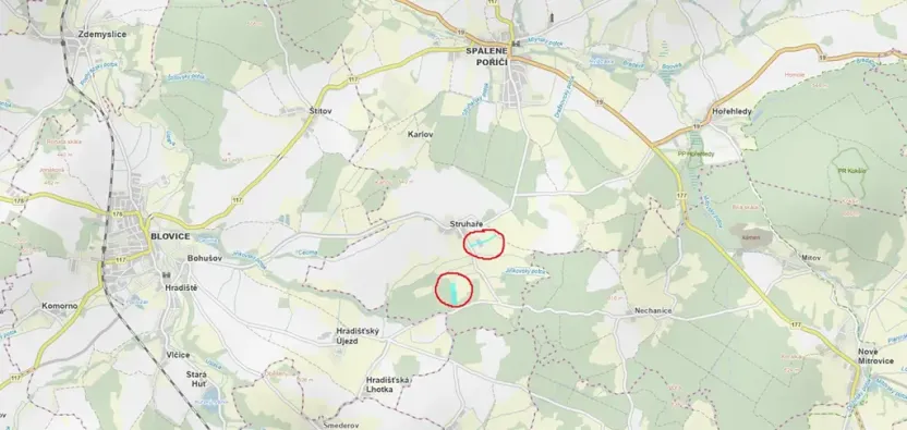 Prodej podílu pozemku, Spálené Poříčí, 3595 m2