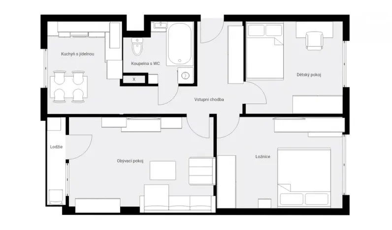 Pronájem bytu 3+1, Náchod - Staré Město nad Metují, Bílá, 70 m2