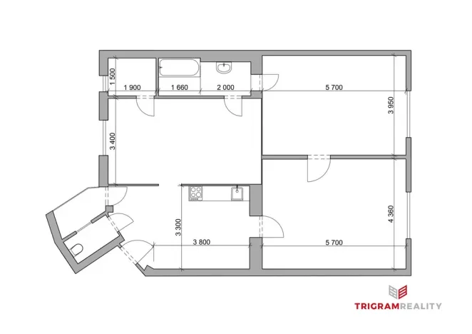 Pronájem bytu 3+1, Hradec Králové, Ulrichovo náměstí, 101 m2