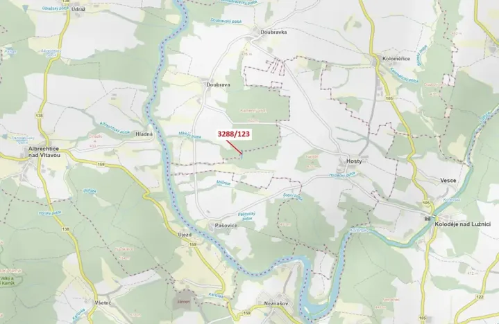 Dražba lesa, Hosty, 1707 m2