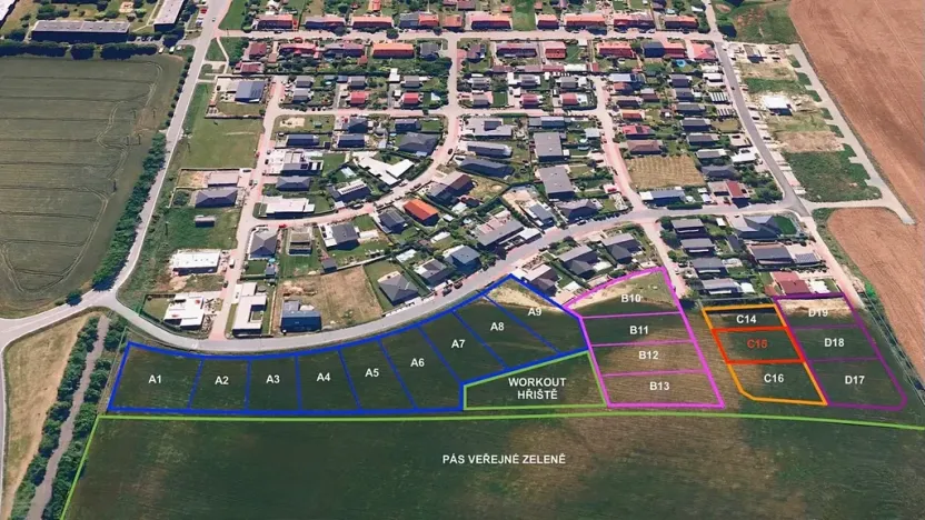 Prodej pozemku pro bydlení, Hrušovany u Brna, Pod Střediskem, 611 m2