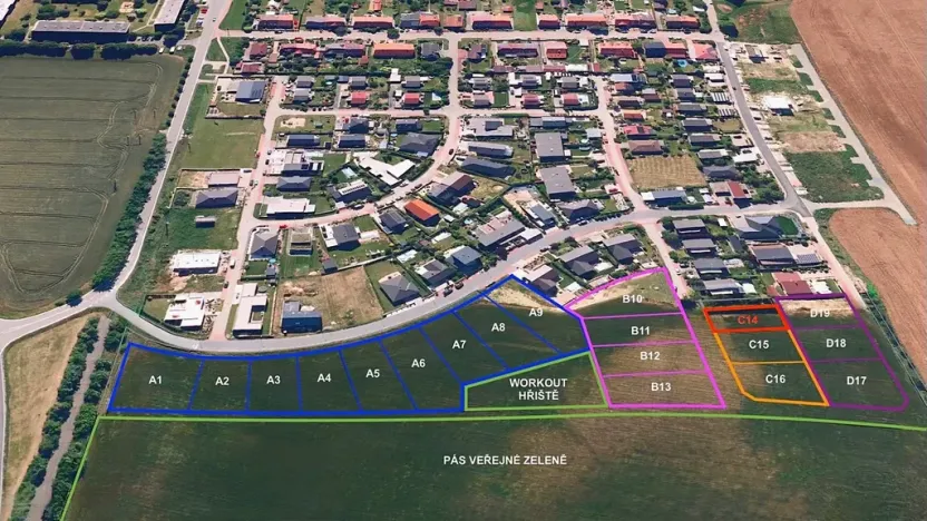 Prodej pozemku pro bydlení, Hrušovany u Brna, Pod Střediskem, 608 m2