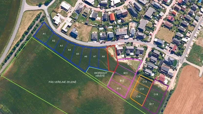 Prodej pozemku pro bydlení, Hrušovany u Brna, Pod Střediskem, 1132 m2