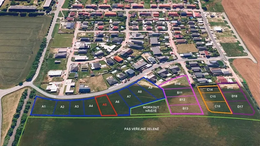 Prodej pozemku pro bydlení, Hrušovany u Brna, Pod Střediskem, 896 m2