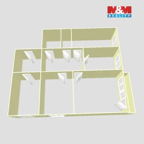 Pronájem bytu 4+1, Litvínov - Janov, Hamerská, 74 m2