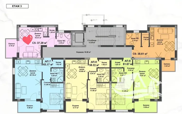 Prodej bytu 1+kk, Nesebar, Bulharsko, 33 m2