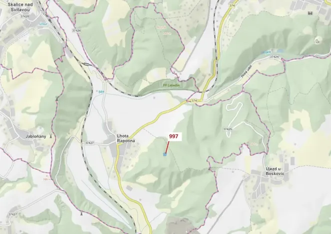 Dražba lesa, Lhota Rapotina, 1938 m2