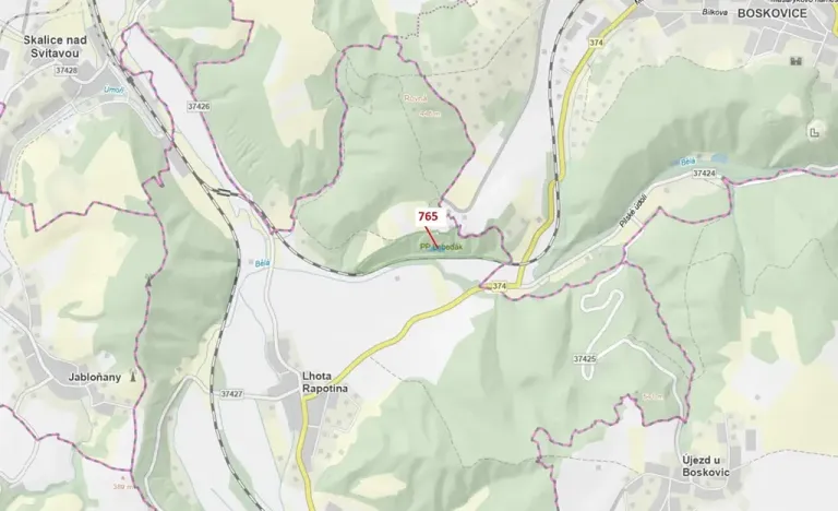 Dražba lesa, Lhota Rapotina, 1793 m2