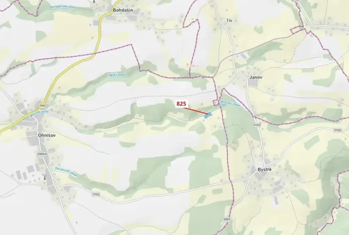 Dražba lesa, Ohnišov, 4071 m2