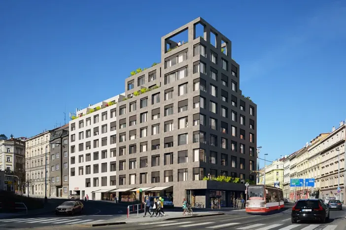 Pronájem bytu 1+kk, Praha - Smíchov, Plzeňská, 41 m2