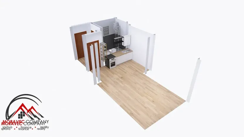 Pronájem bytu 1+kk, Ostrava, Palackého, 29 m2