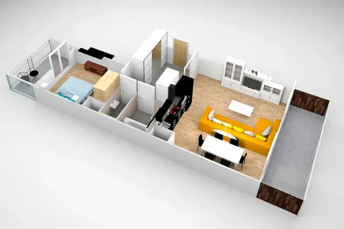 Prodej bytu 2+kk, Praha - Hlubočepy, Silurská, 62 m2