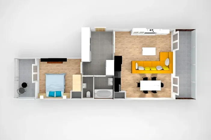 Prodej bytu 2+kk, Praha - Hlubočepy, Silurská, 62 m2