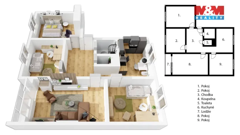 Prodej bytu 4+1, Holice, Na Mušce, 84 m2