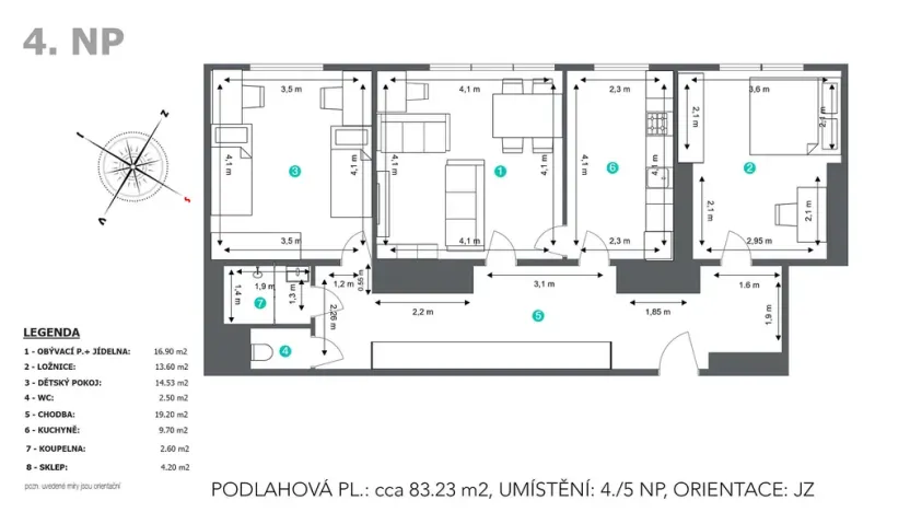 Prodej bytu 3+1, Kladno - Kročehlavy, Vrchlického, 78 m2