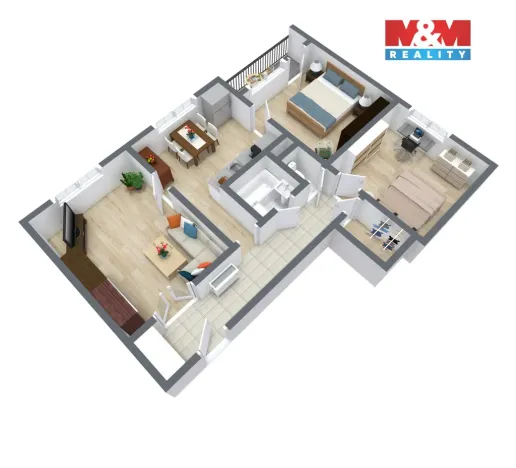 Prodej bytu 3+1, Ústí nad Labem - Severní Terasa, Rabasova, 70 m2