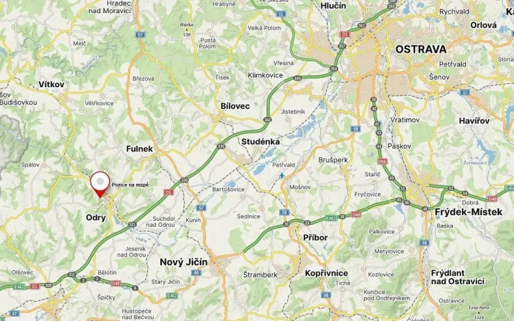 Prodej pozemku, Odry, 574 m2