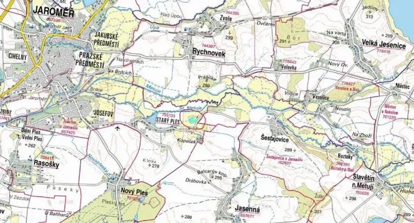 Prodej lesa, Jaroměř, 19276 m2