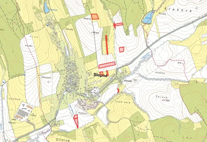 Prodej pole, Slopné, 30047 m2