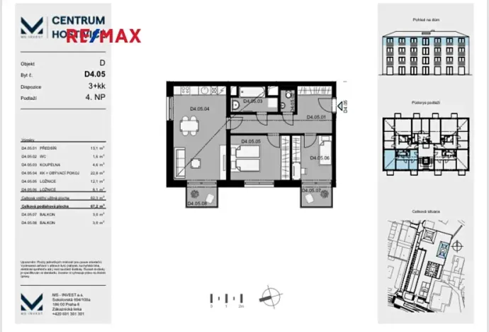 Pronájem bytu 3+kk, Hostivice, Cihlářská, 62 m2