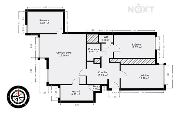 Prodej bytu 3+1, Králíky, Leoše Janáčka, 85 m2