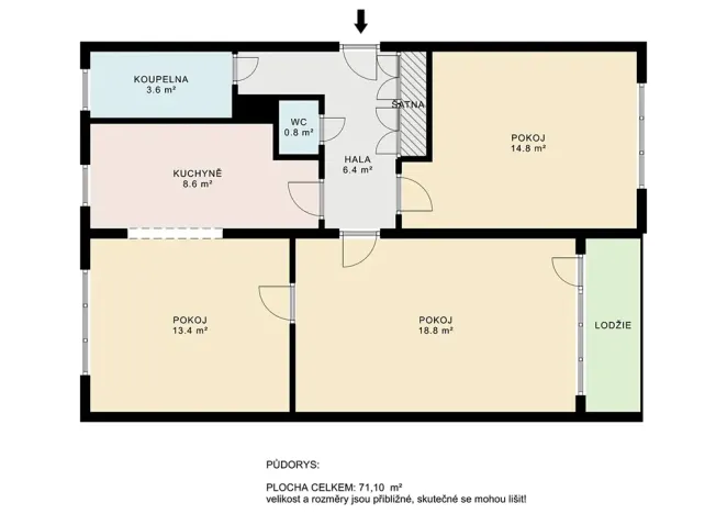Prodej bytu 3+1, Týnec nad Sázavou, Jílovská, 71 m2