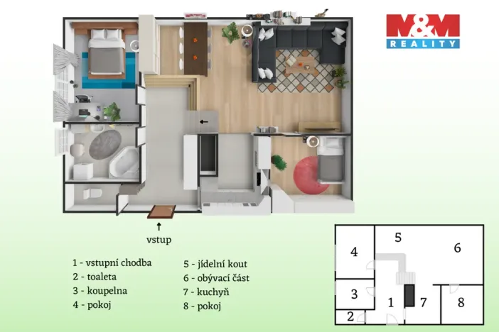 Prodej bytu 4+kk, Praha - Smíchov, Vltavská, 126 m2