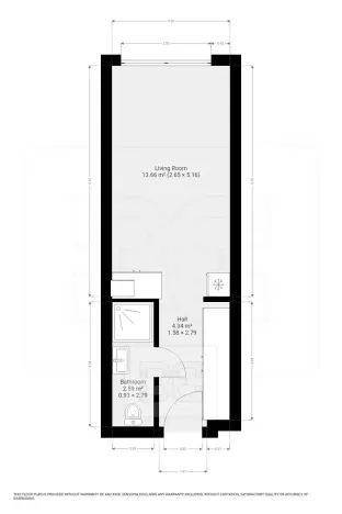 Pronájem bytu 1+kk, Praha - Chodov, Čenětická, 22 m2