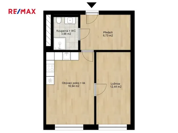 Pronájem bytu 2+kk, Hořovice, Pšeničná, 43 m2