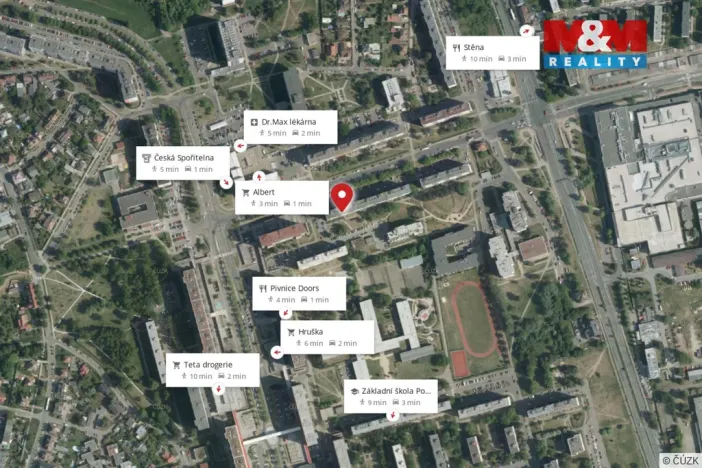 Pronájem bytu 2+1, Hradec Králové - Nový Hradec Králové, Jana Masaryka, 57 m2