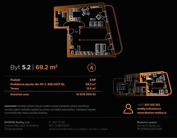 Prodej bytu 3+kk, Brno, Rostislavovo náměstí, 69 m2