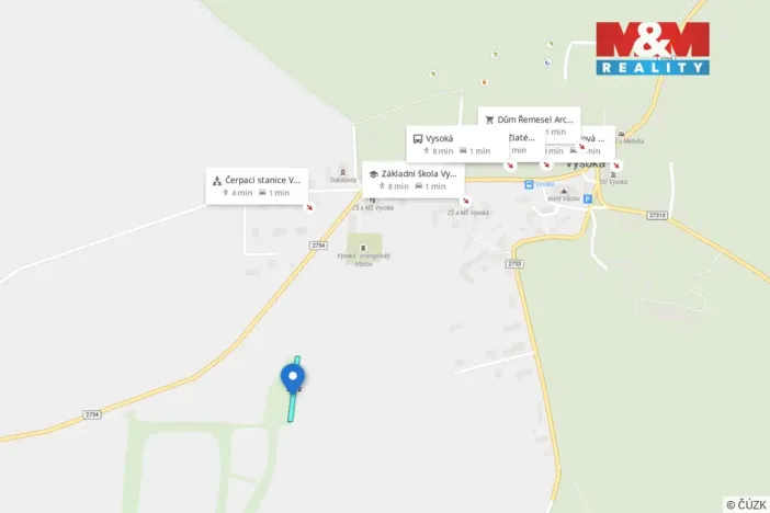 Prodej pole, Vysoká, 1920 m2