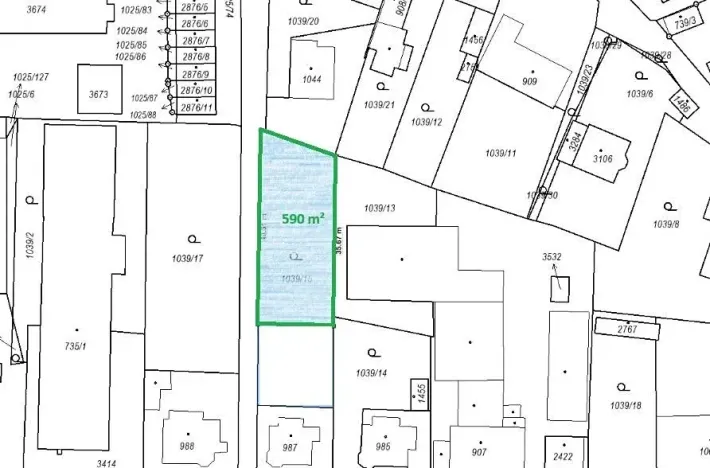 Prodej pozemku pro bydlení, Stříbro, Tř. 5. května, 590 m2