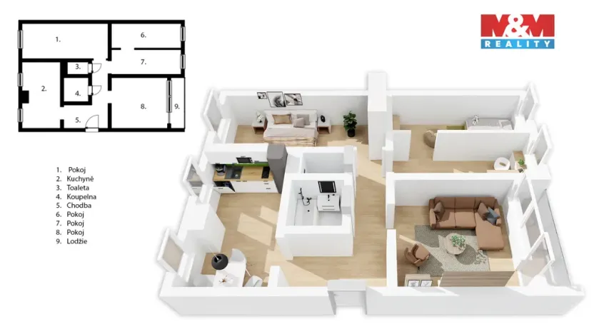 Prodej bytu 4+1, Jablonec nad Nisou - Kokonín, Dalešická, 95 m2
