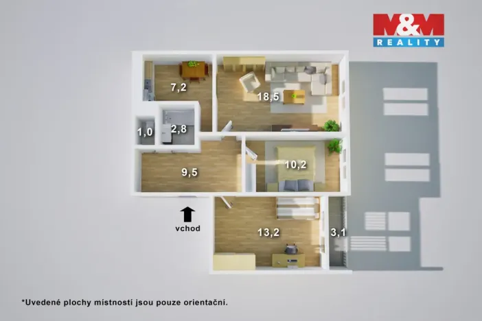 Prodej bytu 3+kk, Praha - Petrovice, Rezlerova, 63 m2