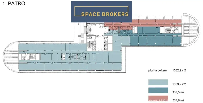 Pronájem kanceláře, Praha - Karlín, Ke Štvanici, 850 m2