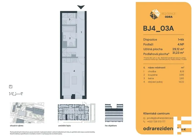 Prodej bytu 1+kk, Praha - Bohnice, Lodžská, 31 m2