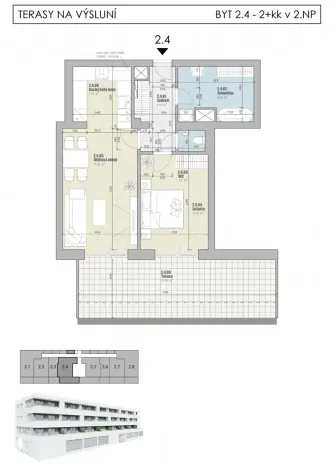 Pronájem bytu 2+kk, Boskovice, Hybešova, 61 m2