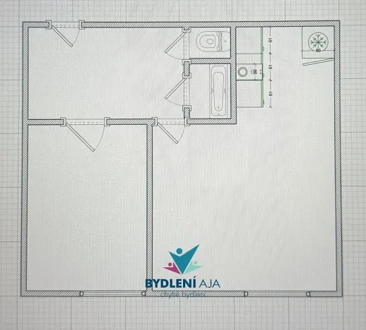 Pronájem bytu 2+kk, Teplice, Arbesova, 47 m2