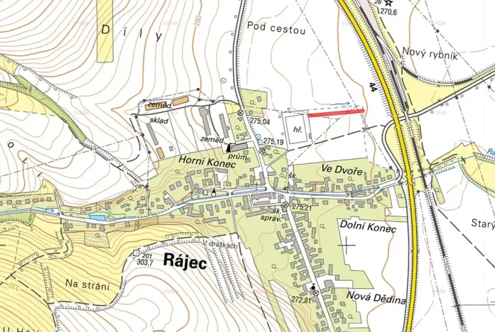 Prodej podílu komerčního pozemku, Rájec-Jestřebí, 480 m2