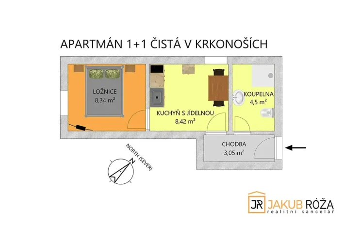 Prodej bytu 1+1, Černý Důl, 24 m2