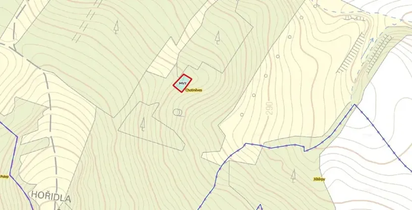 Prodej pozemku, Chotiněves, 868 m2