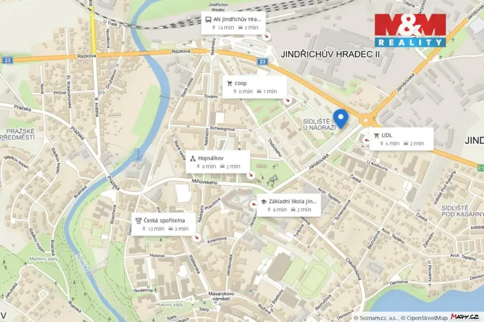 Pronájem bytu 2+1, Jindřichův Hradec - Jindřichův Hradec II, sídliště U Nádraží, 64 m2