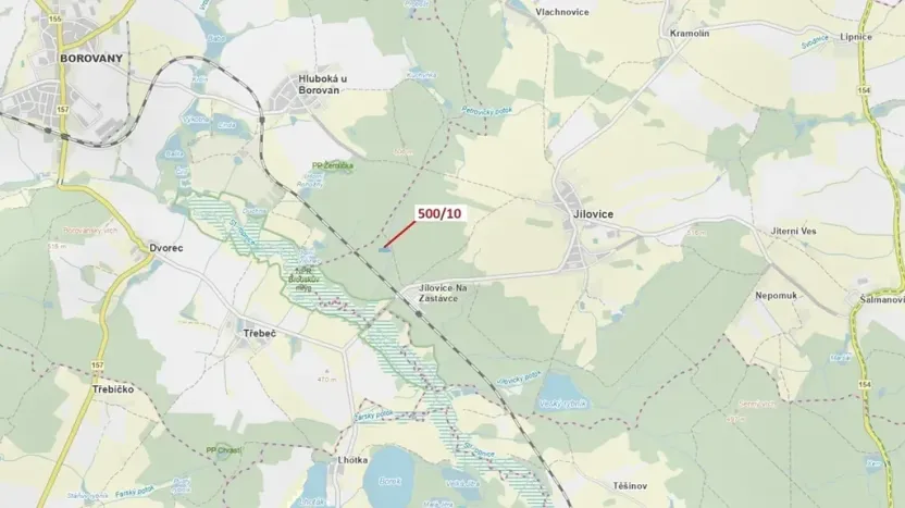 Dražba lesa, Jílovice, 5755 m2