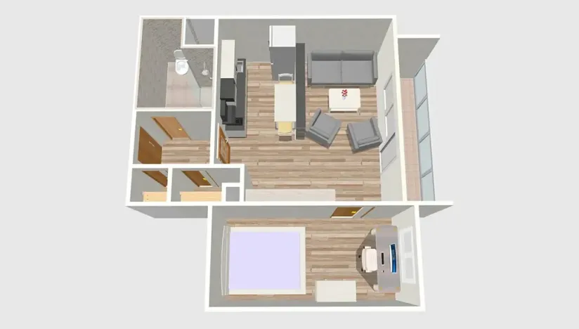 Pronájem bytu 2+kk, Brno, Krymská, 40 m2