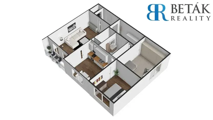 Prodej bytu 3+1, Přerov, Malá Dlážka, 63 m2