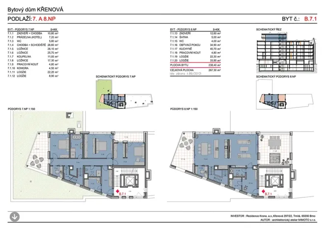 Prodej bytu 5+kk, Brno, Křenová, 267 m2