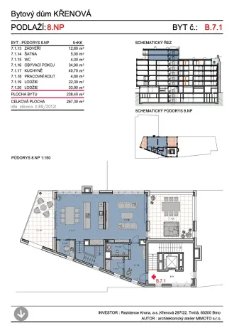 Prodej bytu 5+kk, Brno, Křenová, 267 m2