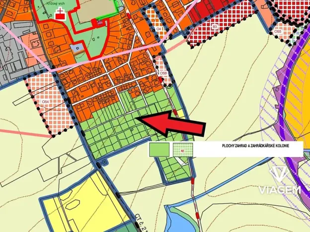 Prodej zahrady, Šluknov, 419 m2